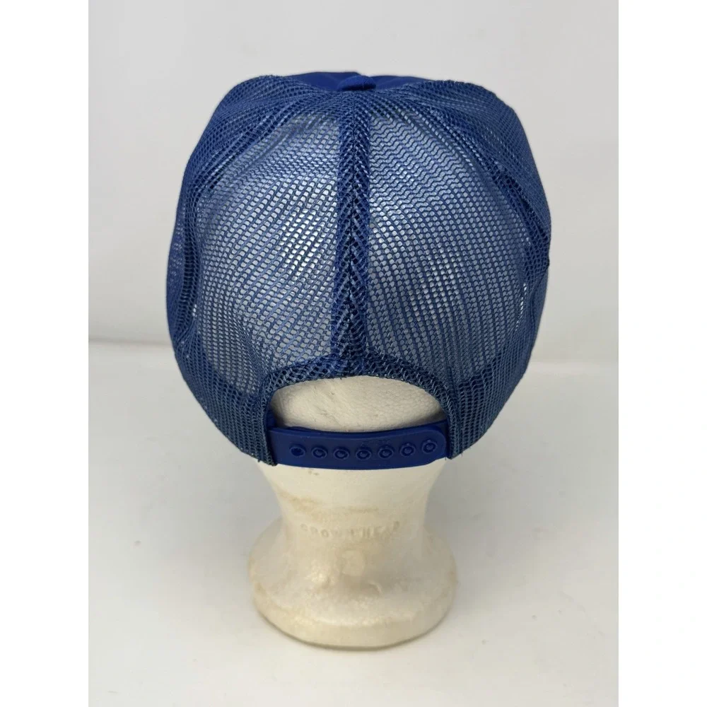Vintage Eagle Patch Trucker Hat Blue Mesh Snapback Green Under Brim‎